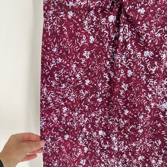 Eddie Bauer Women's Travex Stretch Dress Size L Purple Geometric Knotted Bodice - Picture 7 of 13